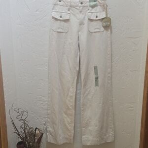 NWT Ryegrass Cream Wide Leg Jeans Size 2